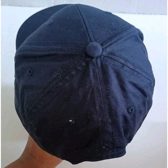 Brixton Supply Company Snapback Baseball Cap Hat Navy Blue Red Graphic Logo Dad - Picture 7 of 7